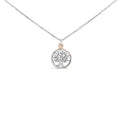 14K Rose Gold Plated Sterling Silver Diamond Accent Tree of Life Pendant Necklace