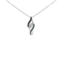 Black blue and white diamond swirl pendant in sterling silver 0.25 cttw bijoux-nyc direct