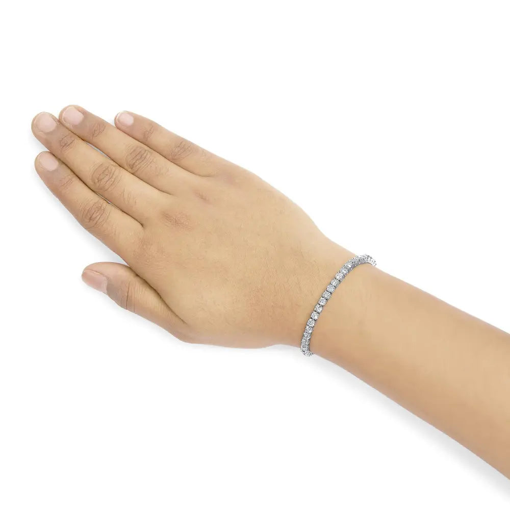 6 cttw round natural diamond tennis bracelet in 10k white gold bijoux-nyc direct