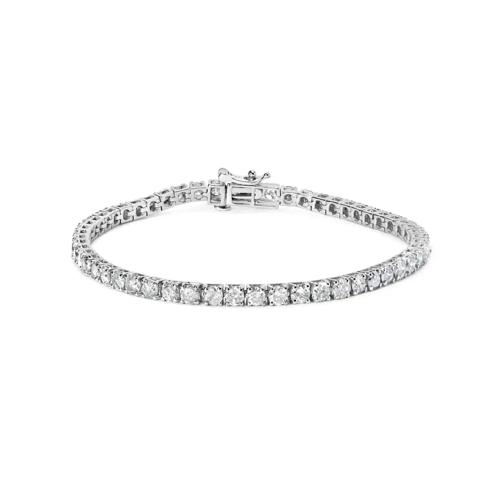 6 cttw round natural diamond tennis bracelet in 10k white gold bijoux-nyc direct