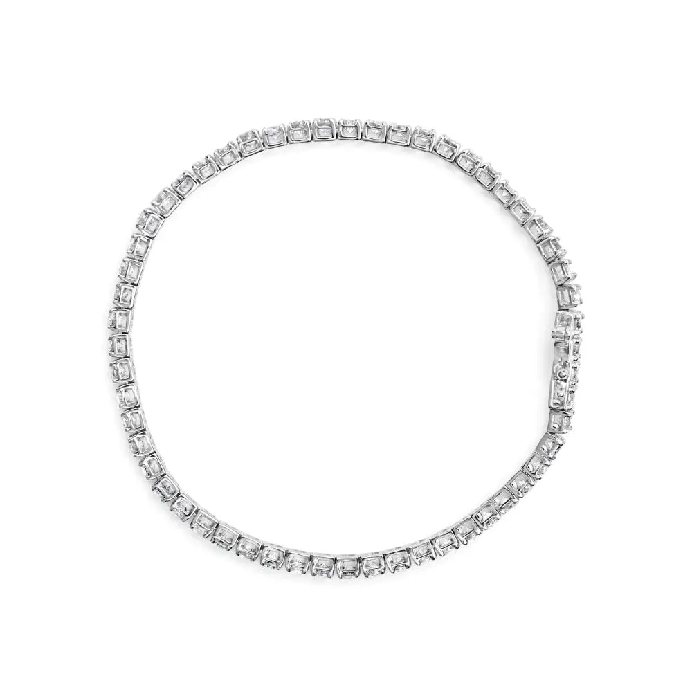 6 cttw round natural diamond tennis bracelet in 10k white gold bijoux-nyc direct