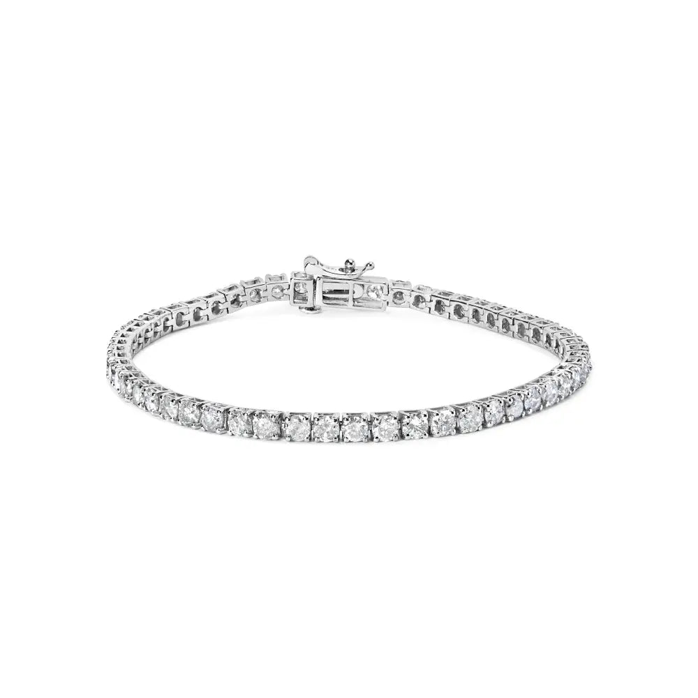 6 cttw round natural diamond tennis bracelet in 10k white gold bijoux-nyc direct
