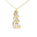 1/4 ct diamond 3-stone swirl drop pendant necklace in 10k yellow gold bijoux-nyc direct