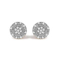 1/7 cttw diamond double halo beaded stud earrings in 10k yellow gold bijoux-nyc direct