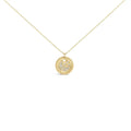 Diamond crescent moon pendant necklace in 10k yellow gold with 18 inch chain bijoux-nyc direct