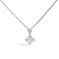 1/5 cttw diamond geometric halo pendant in 10k white gold bijoux-nyc direct
