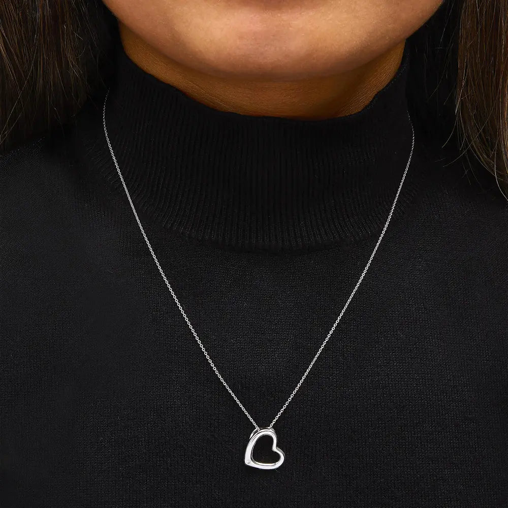 Diamond heart pendant necklace in rhodium-plated sterling silver – bezel set bijoux-nyc direct