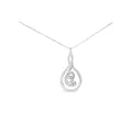 1/8 cttw diamond layered spiral pendant necklace in 10k white gold bijoux-nyc direct