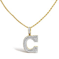 1.75 cttw diamond initial c pendant necklace in 10k yellow gold bijoux-nyc direct
