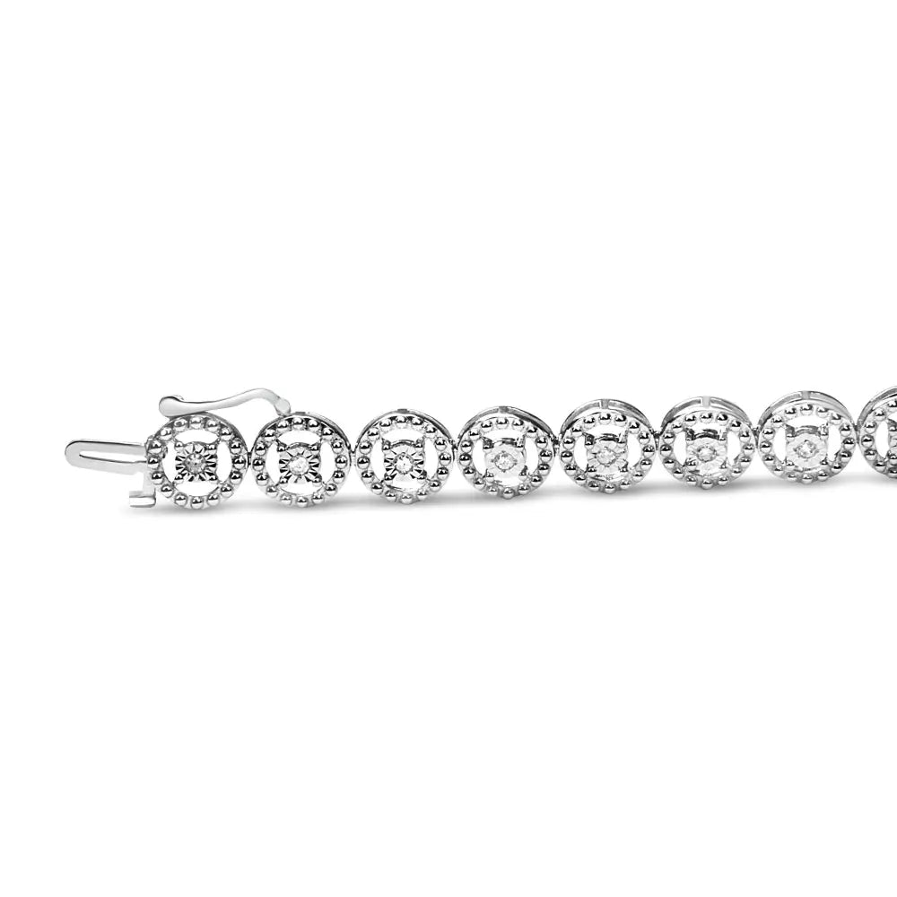 1/2 cttw diamond open wheel link bracelet in sterling silver 7 inch bijoux-nyc direct