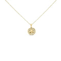 1/6 ct diamond three-leaf clover pendant necklace in 10k yellow gold bijoux-nyc direct