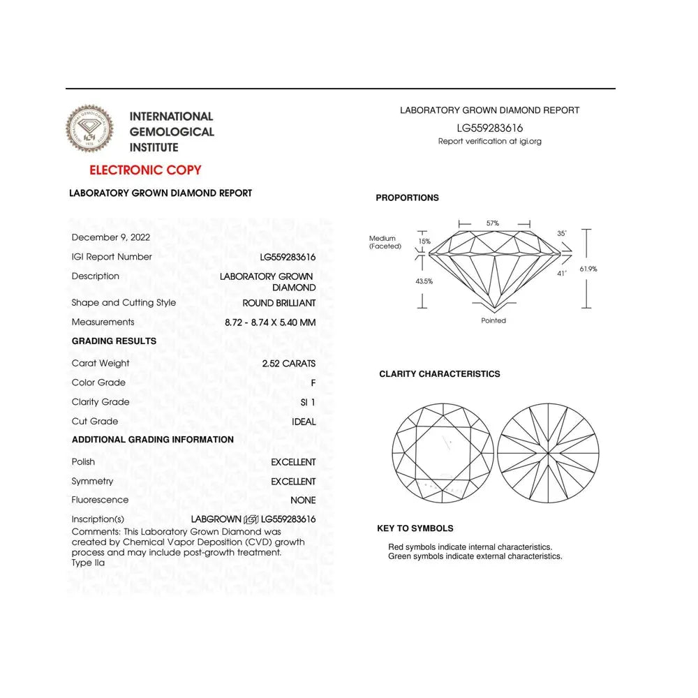 IGI Certified 14K White Gold 5.00 Cttw Round Brilliant-Cut Lab Grown Diamond Classic 4-Prong Stud Earrings with Screw Backs (F-G Color, SI1 Clarity) - Bijoux-NYC Direct