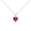 1.00 cttw pink heart lab grown diamond 14k white gold martini necklace bijoux-nyc direct