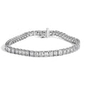 10 ct emerald cut lab grown diamond tennis bracelet in 14k white gold bijoux-nyc direct