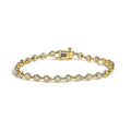 1.5 cttw lab grown diamond bezel link bracelet in 10k yellow gold bijoux-nyc direct