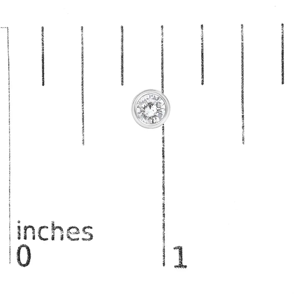 1/2 ct lab-grown diamond bezel solitaire stud earrings in 14k white gold bijoux-nyc direct