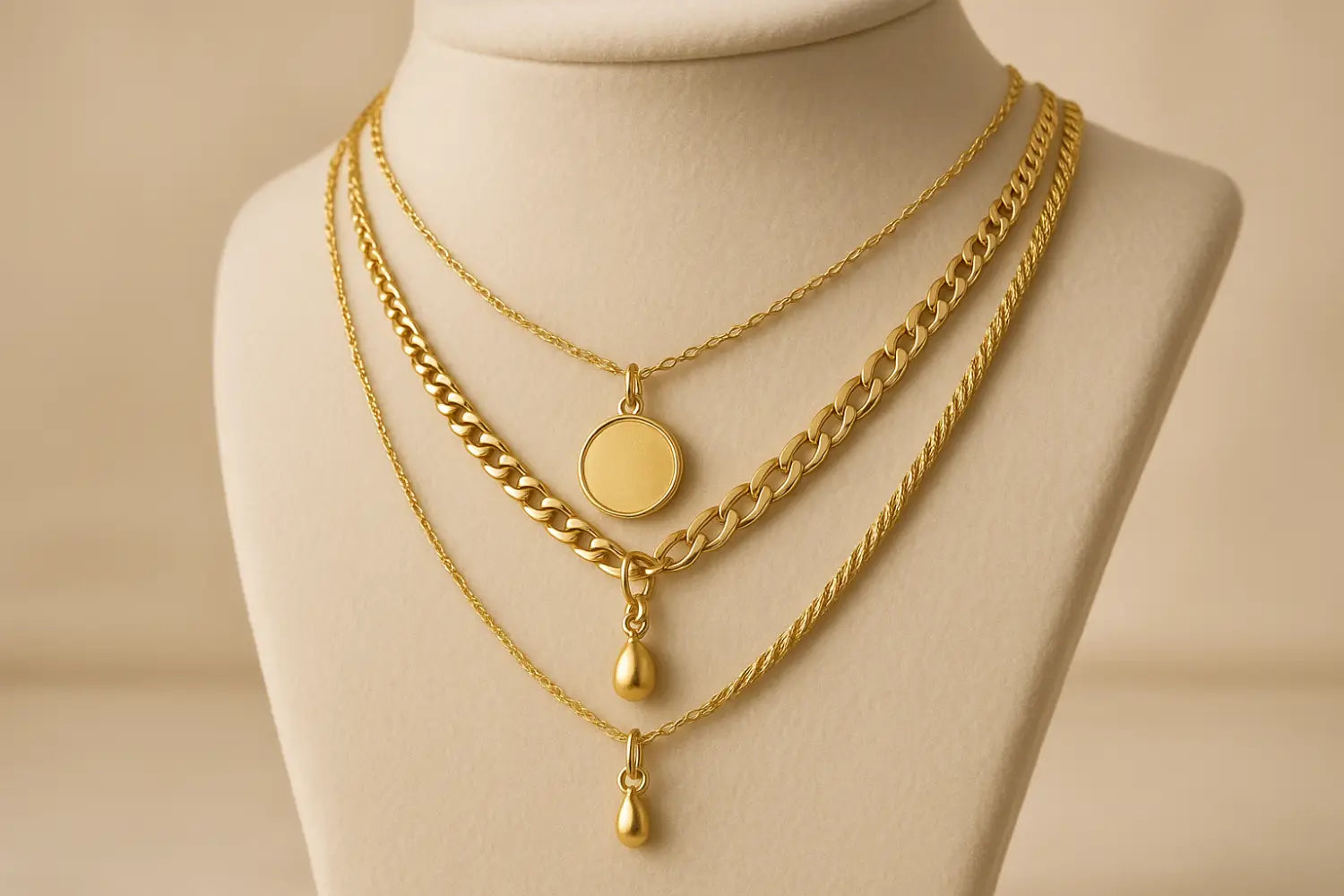 Layered Chain Necklace Set
