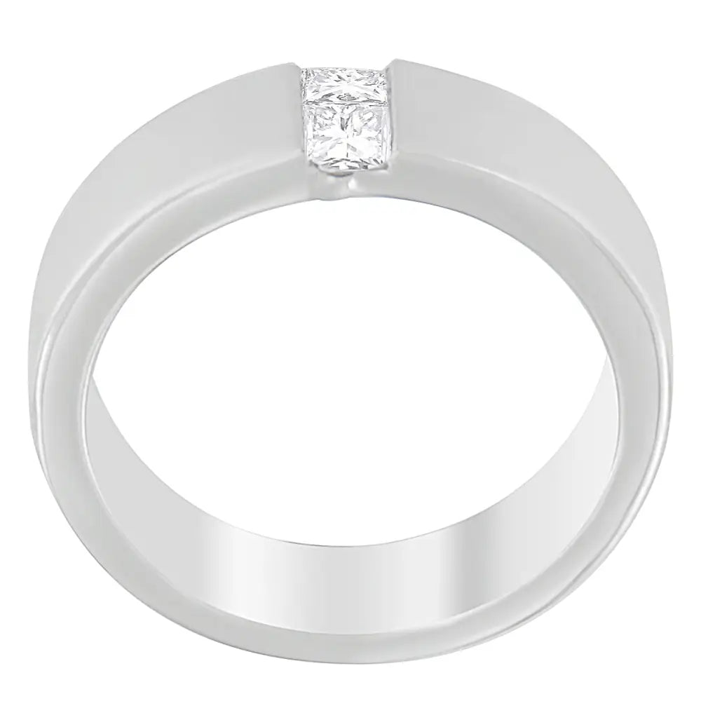 Men’s 1/4 ct. Tdw princess diamond channel band in 14k white gold bijoux-nyc direct