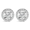 Men’s 14k white gold 1 3/4 cttw lab grown diamond halo cufflinks bijoux-nyc direct