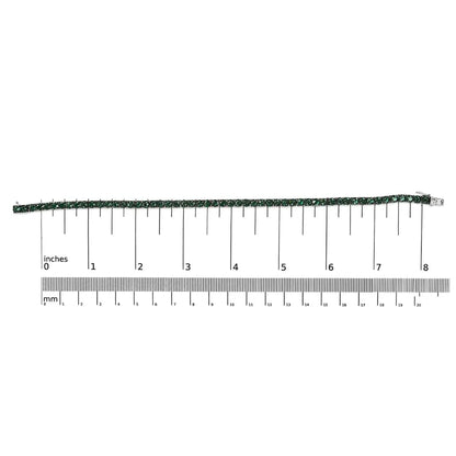 Men’s.925 sterling silver created green emerald tennis bracelet 8.5’’ inches bracelets/bracelet/tennis handcrafted