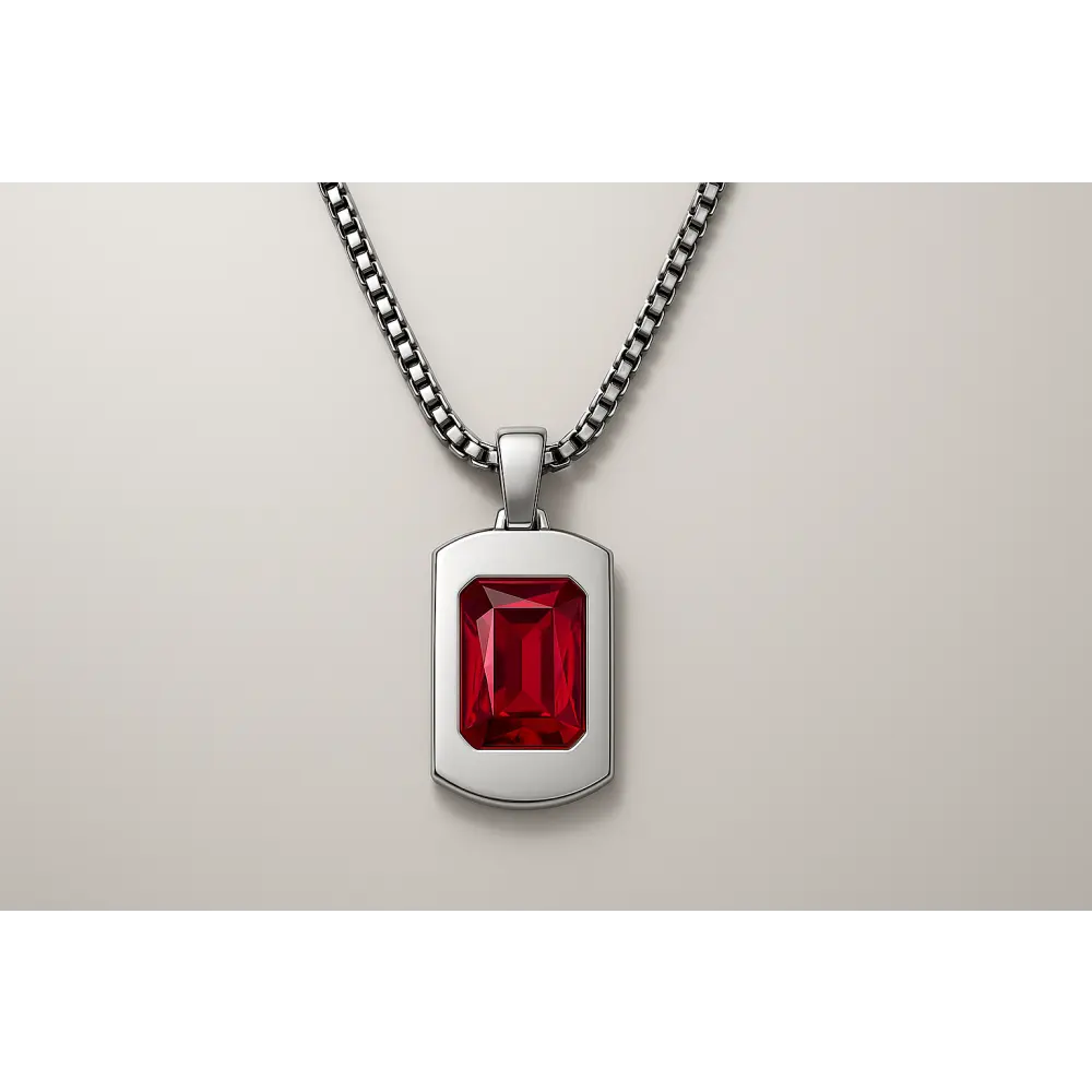 Men’s Sterling Silver Ruby Dog Tag Pendant 22" Necklace | Bijoux-NYC Direct

Meta Tag Description (≤160 chars):
Bold men's .925 sterling silver dog tag necklace with red created ruby—22" box chain. Limited edition. Gift-ready. Shop Bijoux-NYC Direct.

URL Slug (lowercase, hyphen-separated):
mens-sterling-silver-red-ruby-dog-tag-pendant-necklace-22