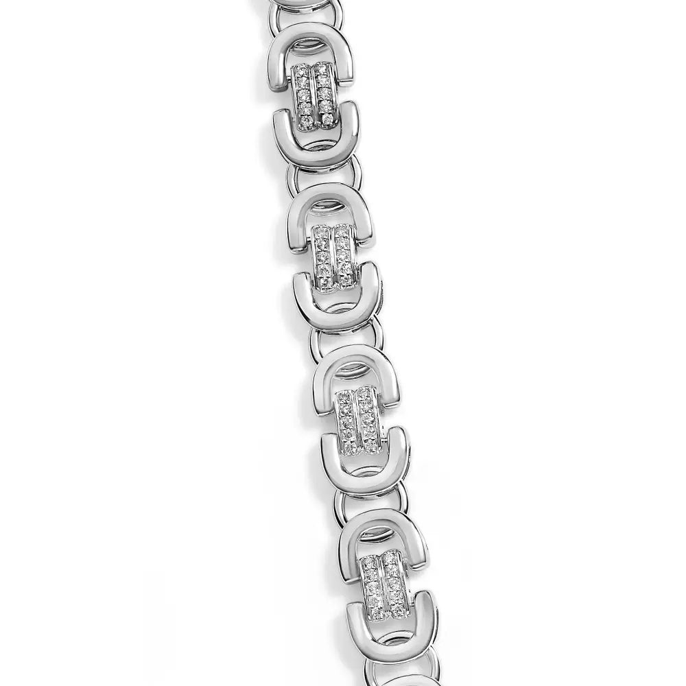 Men’s 2.50 ct natural diamond eternity station necklace in sterling silver bijoux-nyc direct