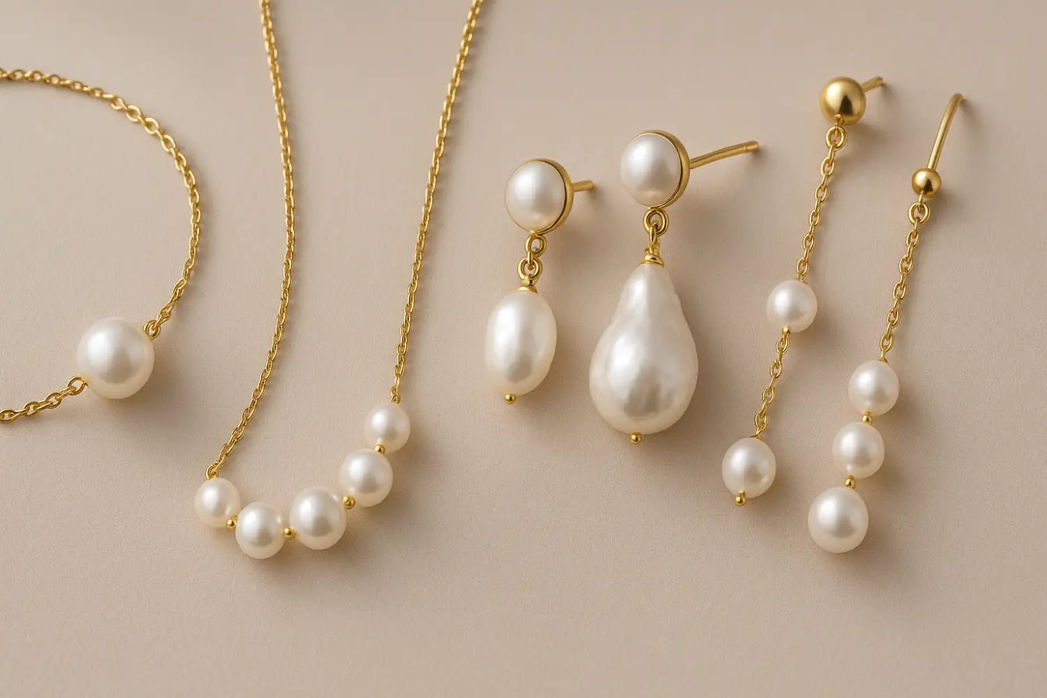 Pearl and Gold Combination Pieces