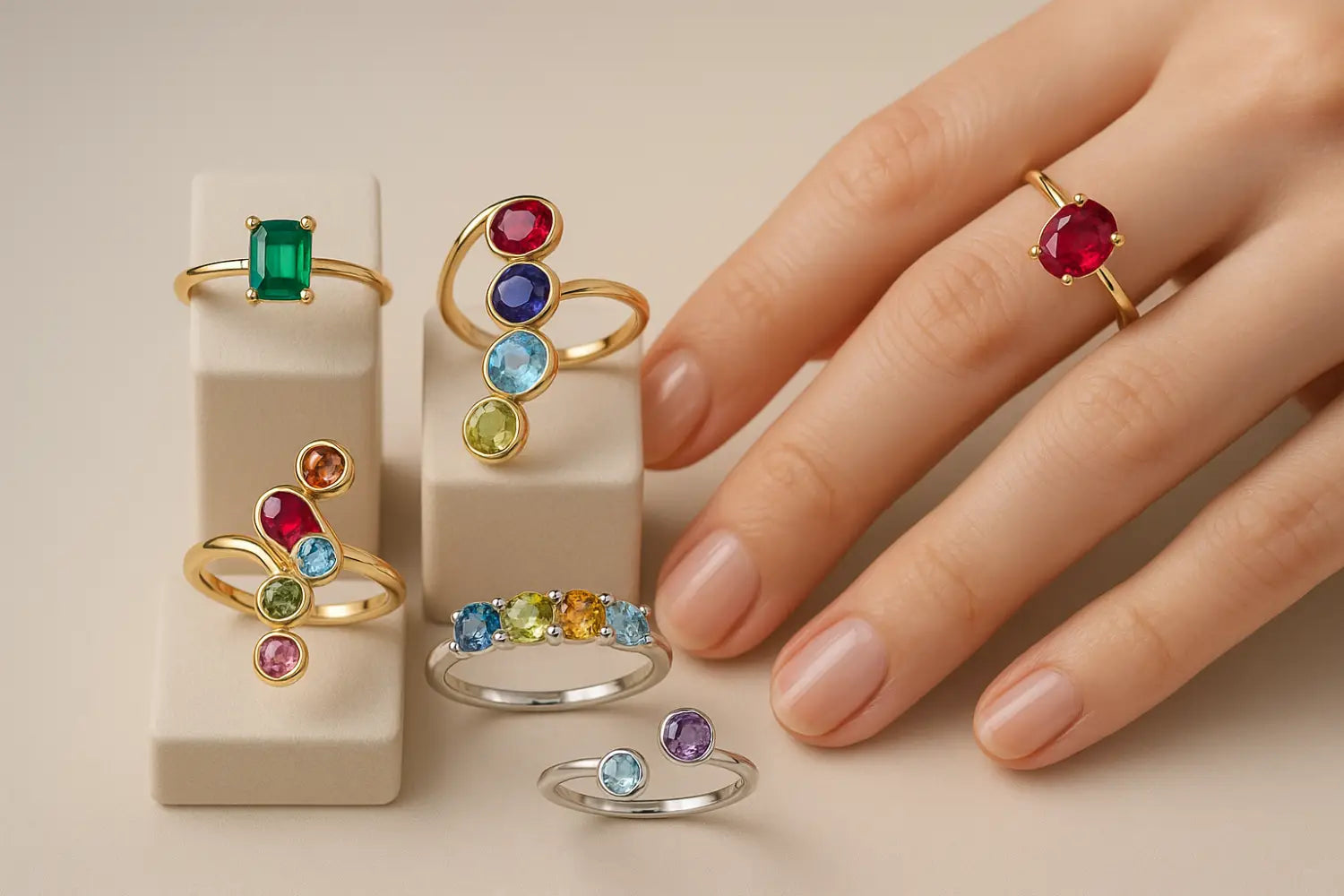 Personalized Birthstone Ring Collection