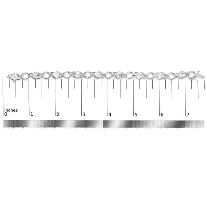 Platinum 2 1/5 Cttw Baguette Diamond Channel Link Bracelet (H-I Color, SI1-SI2 Clarity) - 7" Inches - Bijoux-NYC Direct