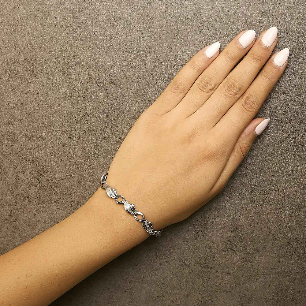 Platinum 2 1/5 Cttw Baguette Diamond Channel Link Bracelet (H-I Color, SI1-SI2 Clarity) - 7" Inches - Bijoux-NYC Direct