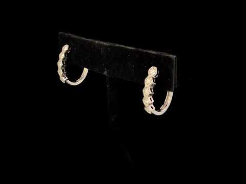 14K Gold 1/2 Cttw Diamond Earring Zig-Zagging Geometric Hoop Earrings (G-H Color, SI1-SI2)