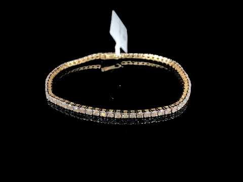 10K Yellow Gold Classic 3.0 Cttw Classic Diamond Tennis Bracelet (J-K Color, I2-I3 Clarity)  - 7.25" Inches