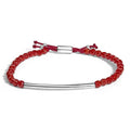 Red jasper bead station bracelet in.925 sterling silver with bolo clasp bijoux-nyc direct