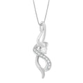 1/5 cttw round diamond swirl pendant necklace in 10k white gold bijoux-nyc direct