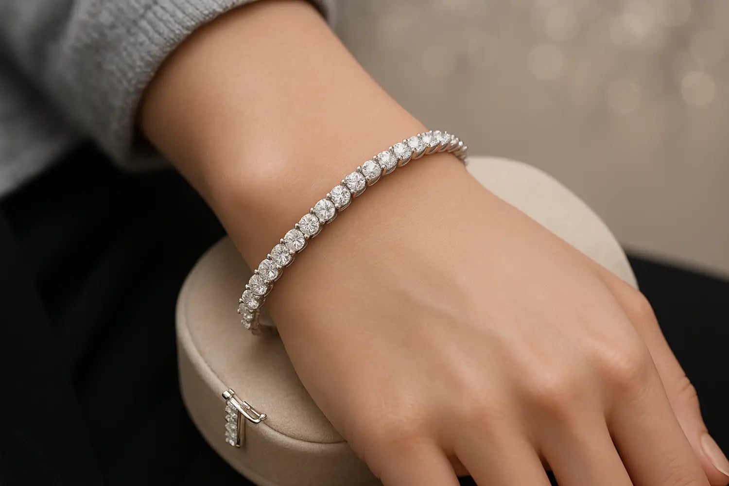 Statement Diamond Tennis Bracelet