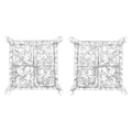 3/4 cttw princess cut diamond composite stud earrings in sterling silver bijoux-nyc direct