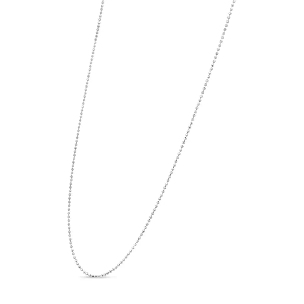 Sterling silver 0.7mm ball bead chain necklace 18 inch bijoux-nyc direct