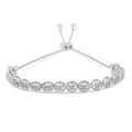 Sterling silver 0.10 cttw rose cut diamond bolo bracelet bijoux-nyc direct