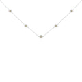 1/2 cttw diamond five station necklace in sterling silver 18 inch bijoux-nyc direct