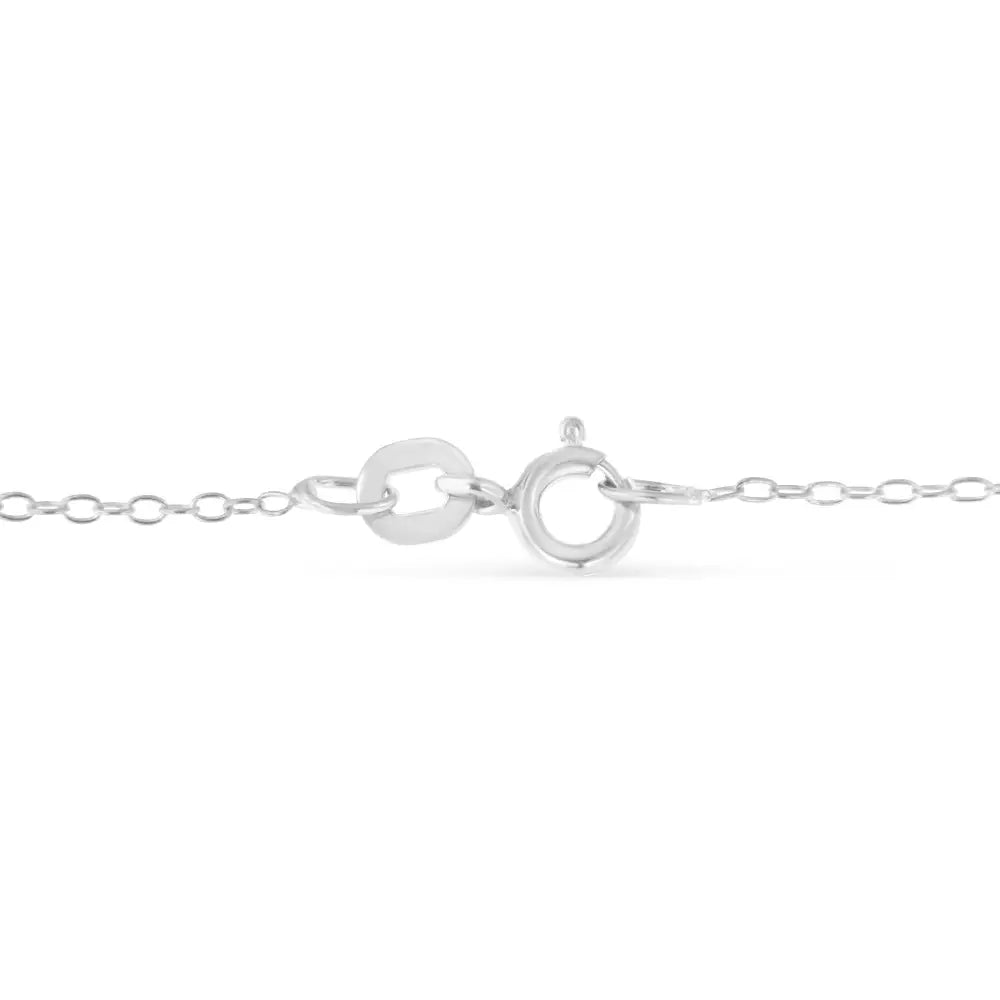 1/2 cttw diamond five station necklace in sterling silver 18 inch bijoux-nyc direct