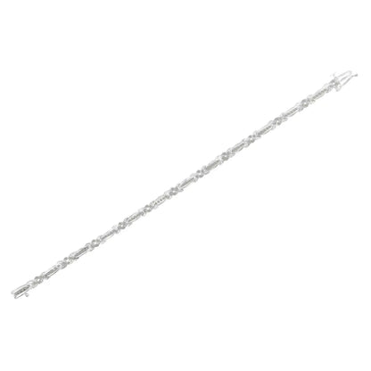 Sterling Silver Diamond X-Link Tennis Bracelet (1 cttw, I-J Color, I3 Clarity) - Bijoux-NYC Direct