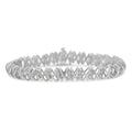 Sterling silver 1 cttw rose-cut diamond x-link bracelet bijoux-nyc direct