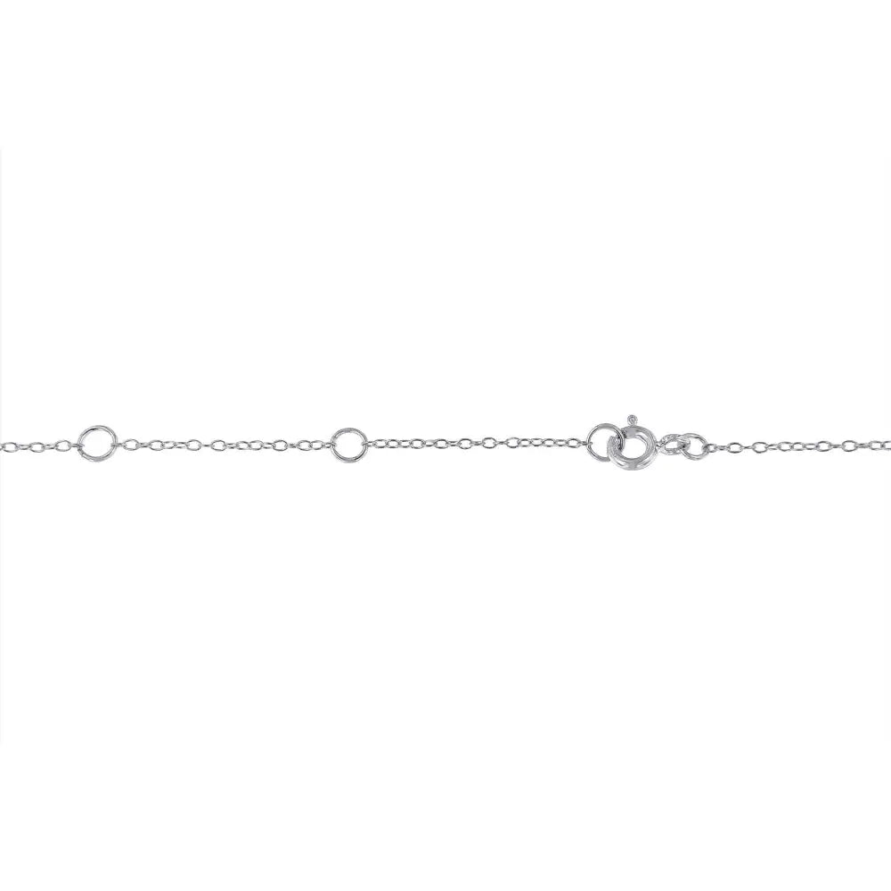 Sterling Silver Treated Diamond By Yard Necklace (3/4 cttw, Blue Color, I2-I3 Clarity) - Bijoux-NYC Direct