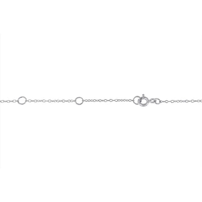 Sterling Silver Treated Diamond By Yard Necklace (3/4 cttw, Blue Color, I2-I3 Clarity) - Bijoux-NYC Direct
