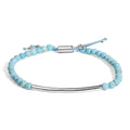 Sterling silver turquoise station adjustable bolo bracelet 8.5 inch bijoux-nyc direct