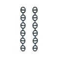 Treated blue diamond interlinked circle drop earrings in sterling silver 1 cttw bijoux-nyc direct