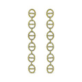 Yellow diamond linked circle drop earrings in sterling silver 1.0 cttw bijoux-nyc direct